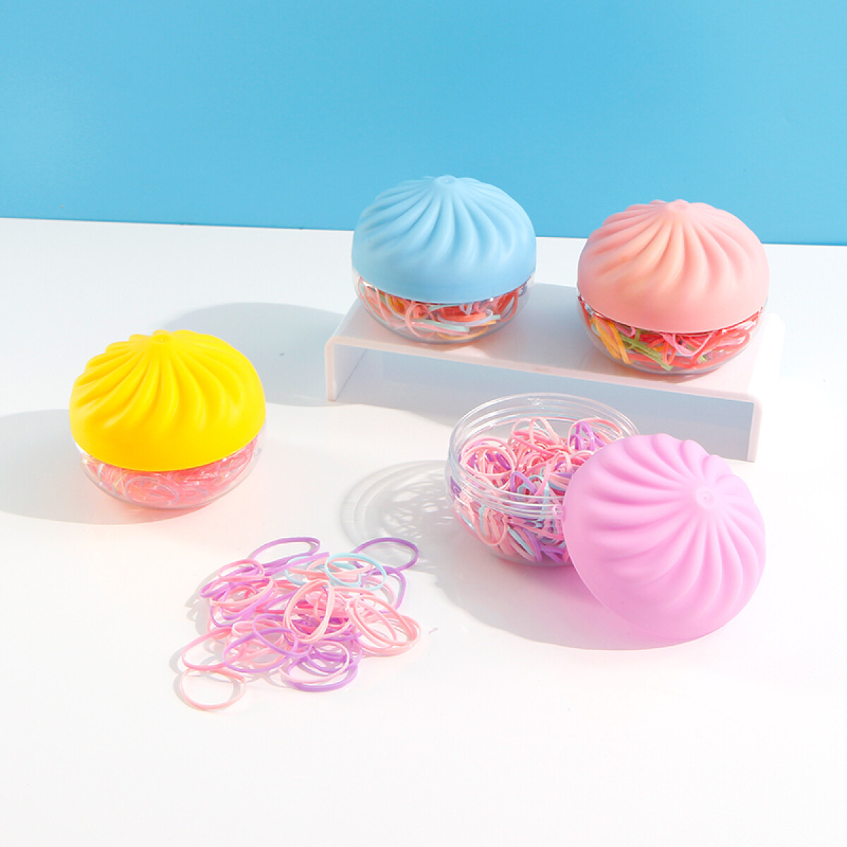 Gomitas Descartables De Colores X 100 - Estuche Bollo - Rosa 