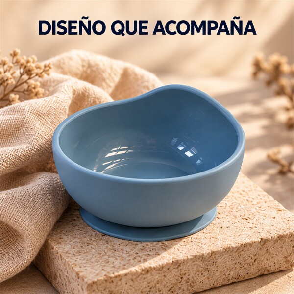 Set Alimentación Bebé Platos Silicona Libre Bpa 10 Piezas Color Celeste