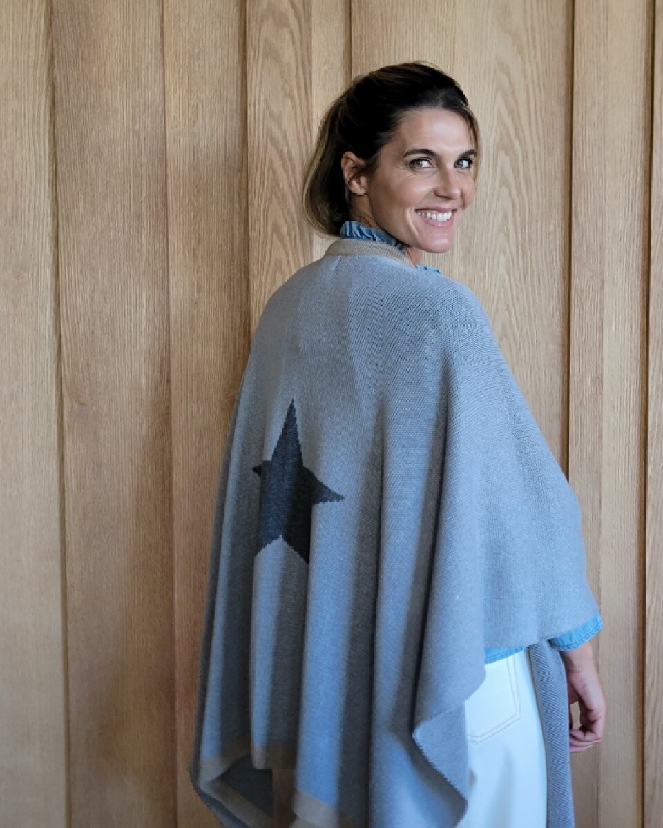 Ruana Estrella - Gris 