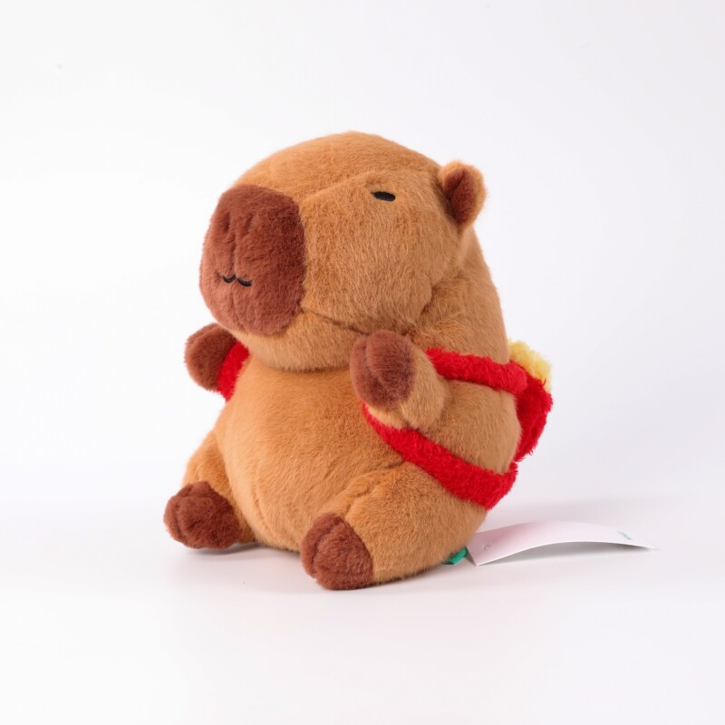 PELUCHE DE 23 CM (MOCHILA DE CAPIBARA MARRÓN CON PATATAS FRITAS) PELUCHE DE 23 CM (MOCHILA DE CAPIBARA MARRÓN CON PATATAS FRITAS)