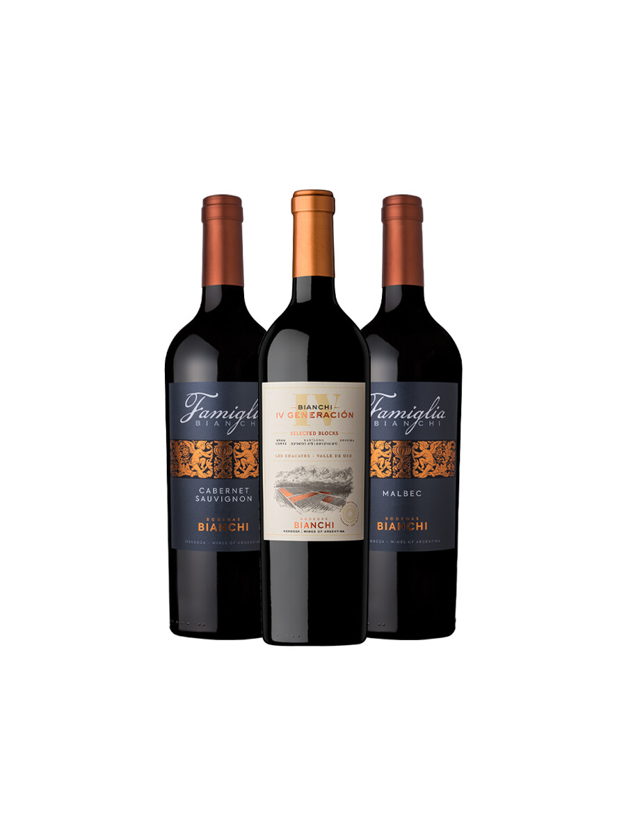 Pack Bacán Selección Vendimia x3 vinos Bodega Bianchi Pack Bacán Selección Vendimia x3 vinos Bodega Bianchi
