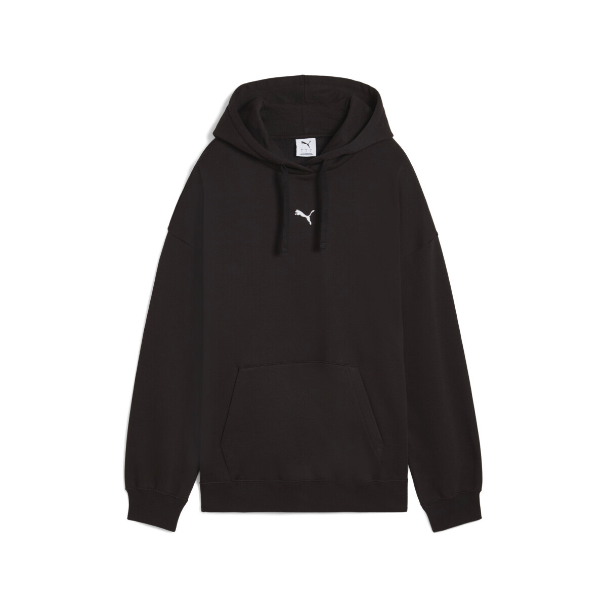 Abrigo Ess Oversized Hoodie Felpa de Mujer - Negro 