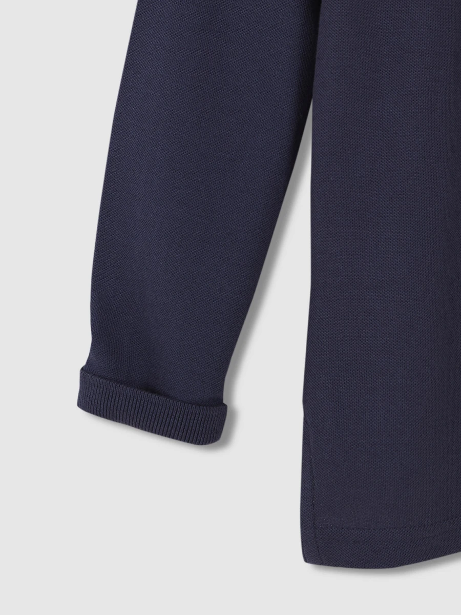 Polo Mango Larga Logo Azul