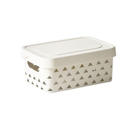 Organizador con tapa L beige