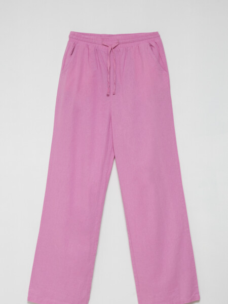 Pantalón de lino Rosado