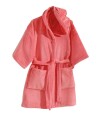 Bata Baño Infantil Con Capucha Velour Dohler 100% Algodón Salmon