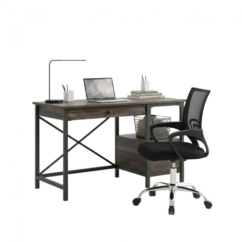 Combo Escritorio + Silla de Oficina - Steel River Combo Escritorio + Silla de Oficina - Steel River