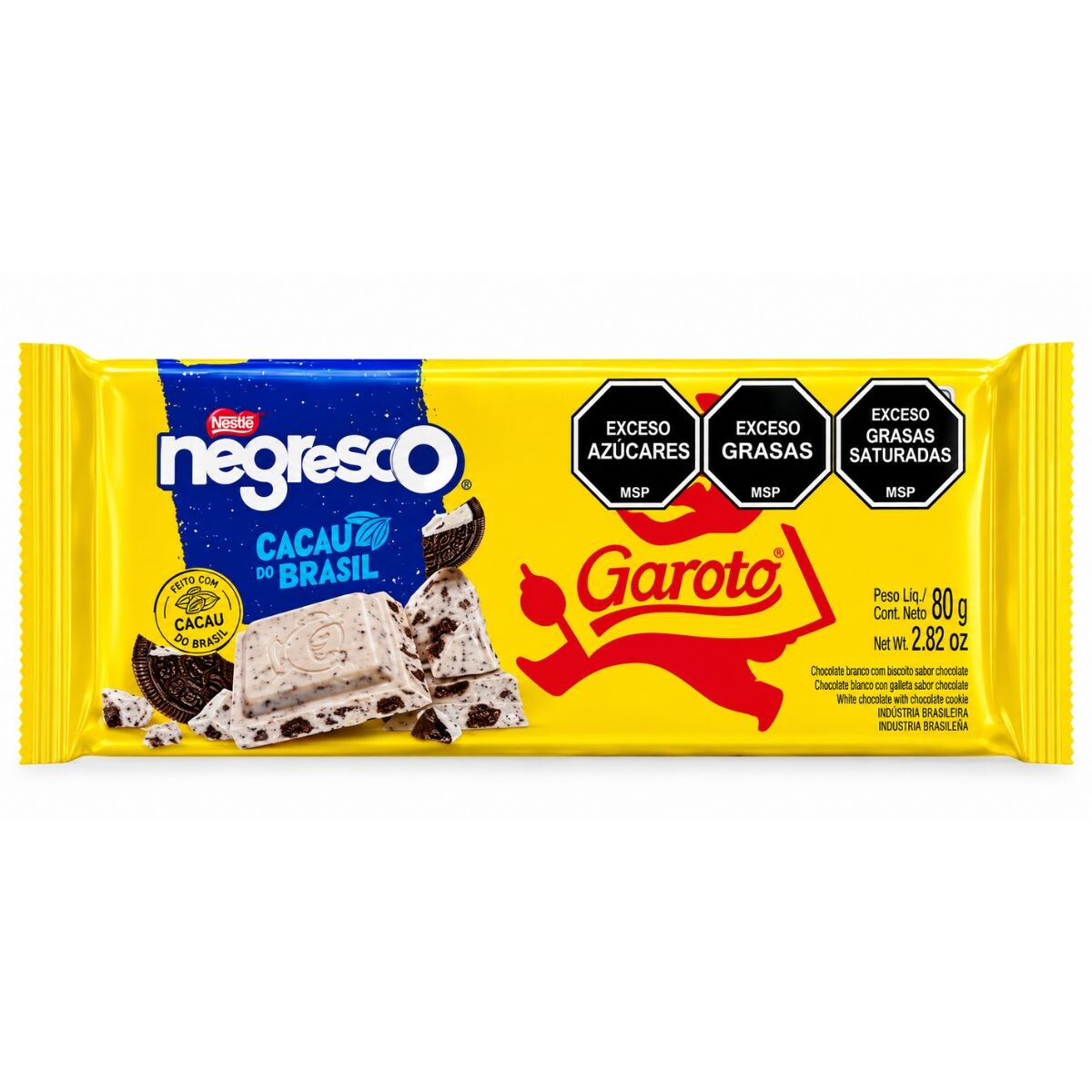TABLETA GAROTO CHOCOLATE 80G NEGRESCO 