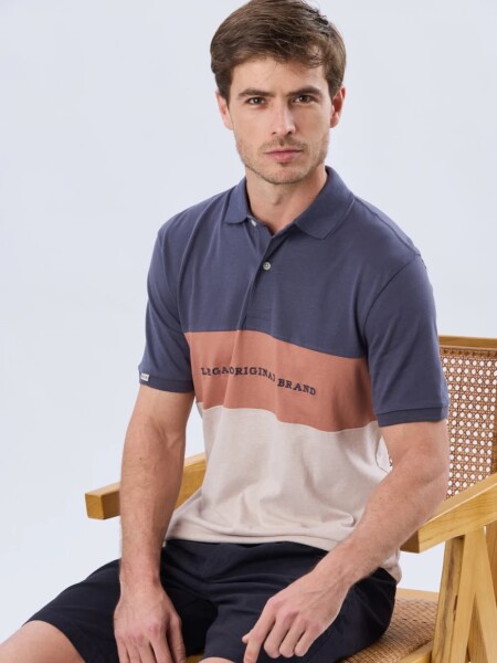 T-SHIRT LEGACY 6175 M.C FRANJA AZU TERRA