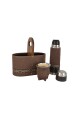 Set matero para auto en cuero Marron