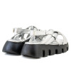 Sandalias Chill Sunday tiras trensadas de Mujer 2088-1 Plateado