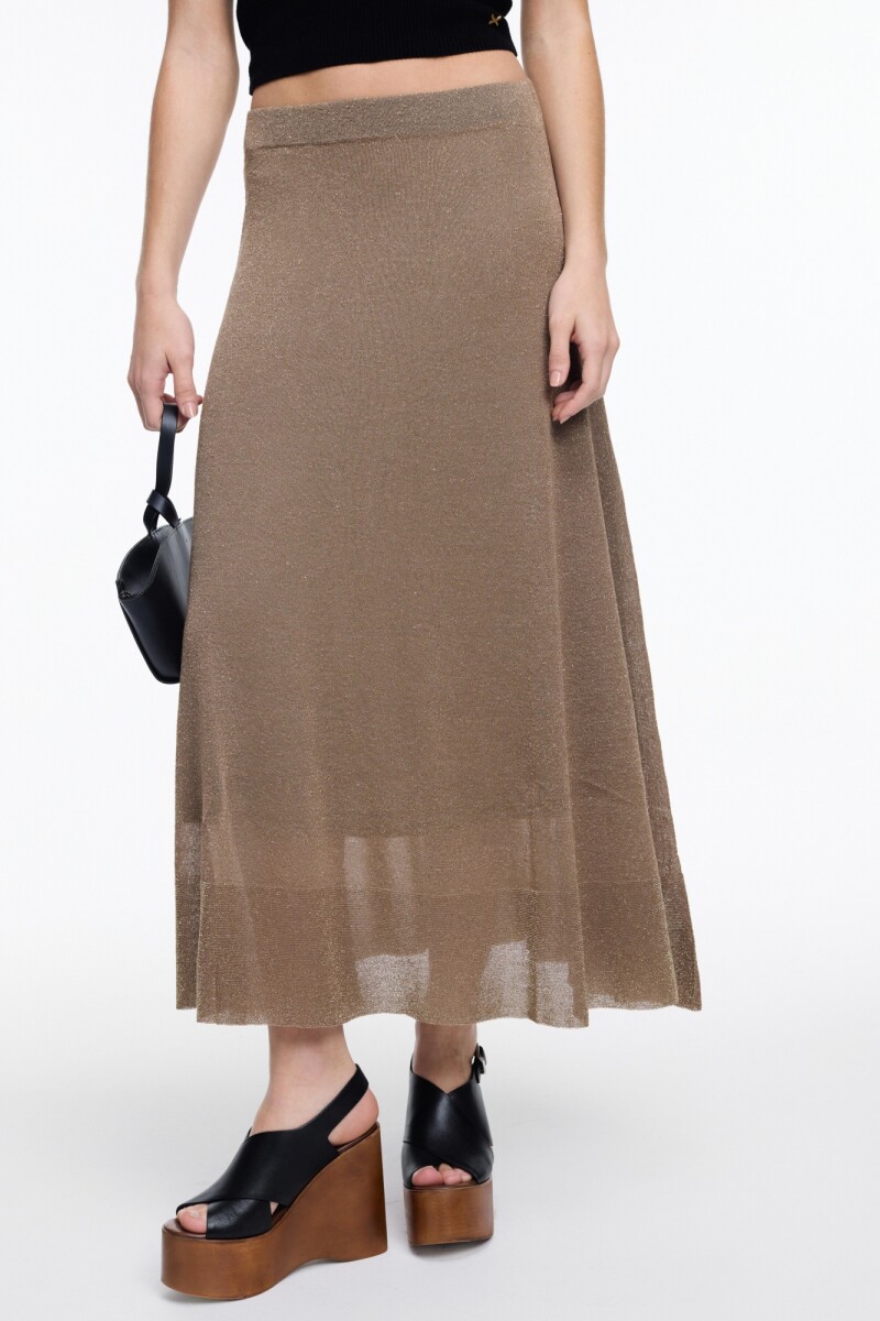 FALDA TEJIDA LUREX Bronce