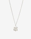 Cadena Corta con Dije Strass Cadena Con Dije Plata 925 Y Cubic - Plateado