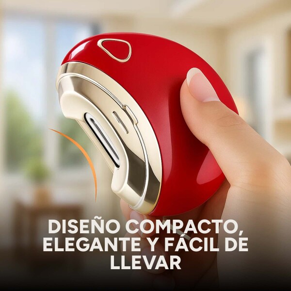 Corta Uñas Eléctrico Portátil USB C/ Función Lima Recargable Color Rojo