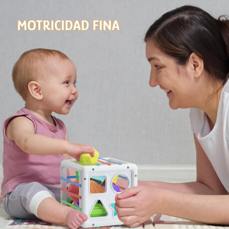Cubo de Encastre Sensorial Didáctico de Estimulación Huanger Multicolor
