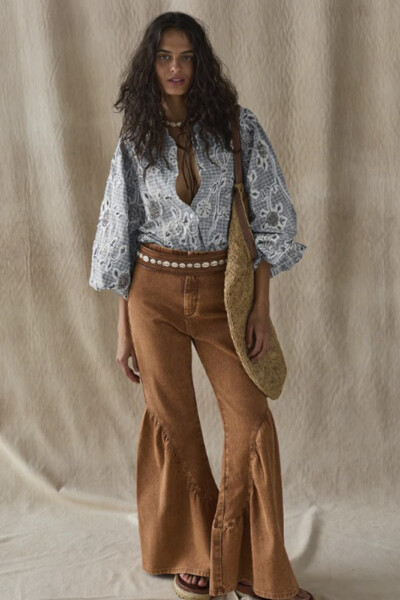 CLAIRE POPLIN SHIRT Celeste