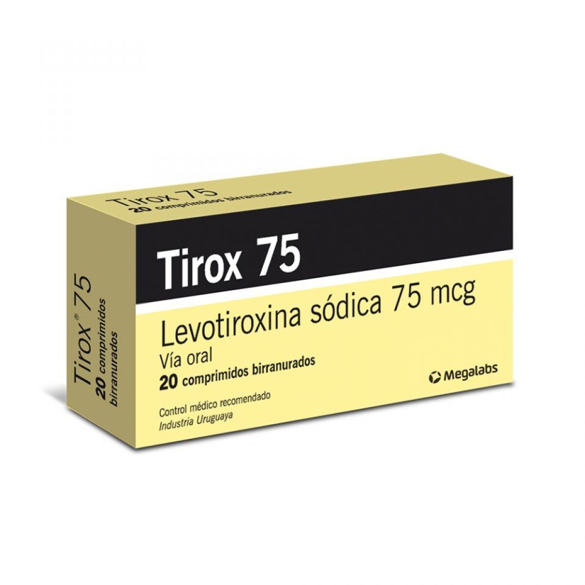 Tirox 75 mcg 20 Comprimidos – Regulador de la Glándula Tiroides 