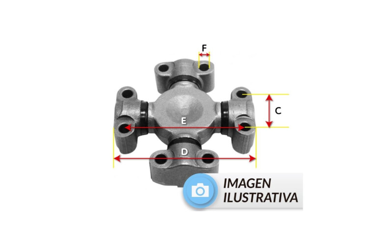 CRUCETA C:36.5mm D:107.9mm E:86.9mm F:9 CRUCETA C:36.5mm D:107.9mm E:86.9mm F:9