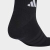 Medias Adidas Sportswear con amortiguacion, 3 Pares Negro