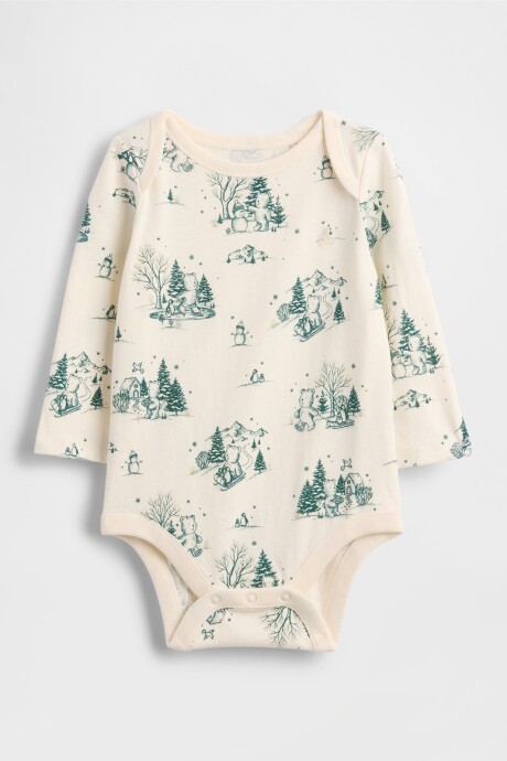 Body Gráfico Bebé Ivory Frost Toile