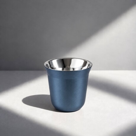 Taza de Café de Acero Inoxidable Estilo Nespresso – Azul 80 ml Taza de Café de Acero Inoxidable Estilo Nespresso – Azul 80 ml