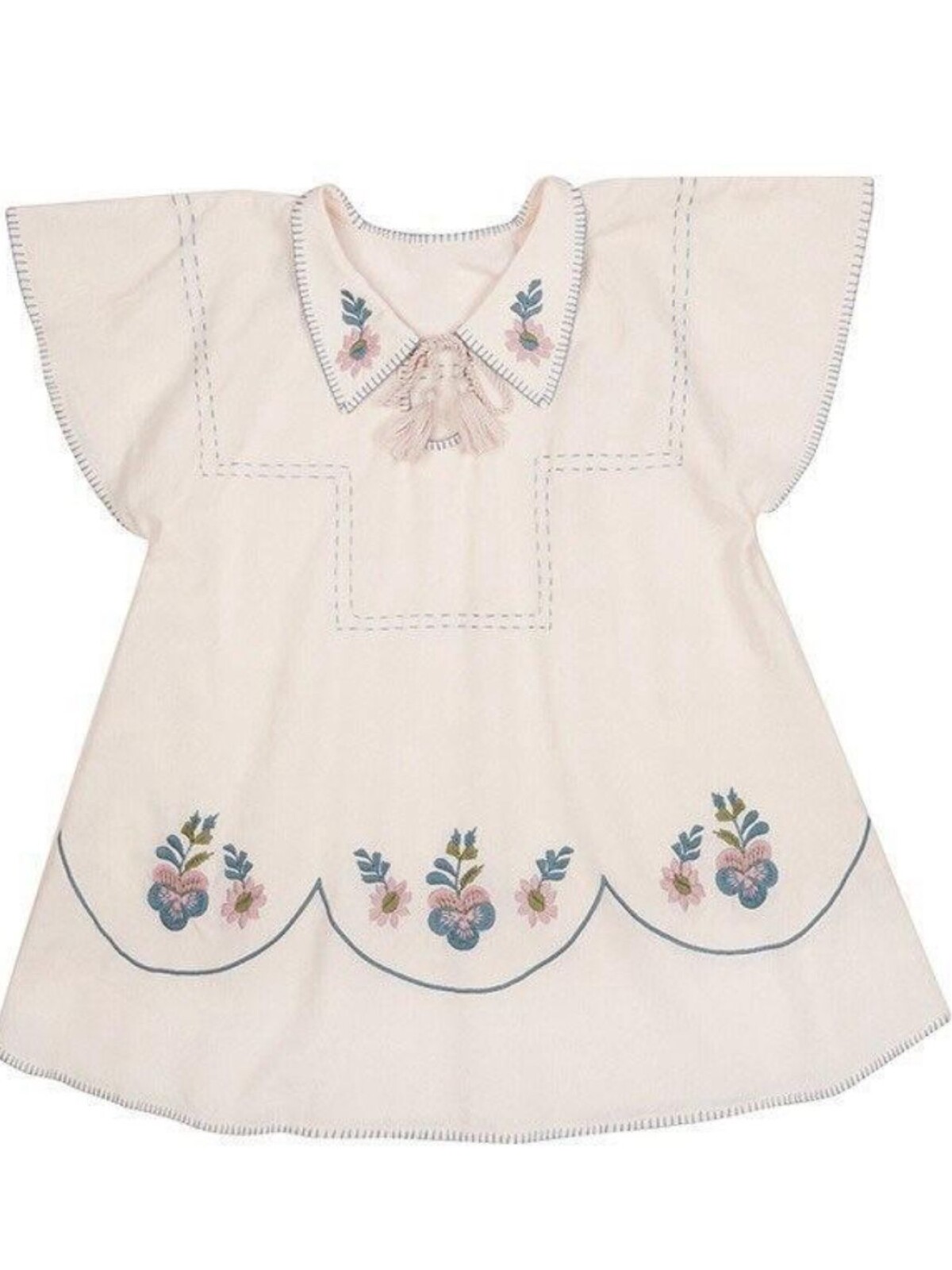 Vestido boho nude bordado Vestido boho nude bordado