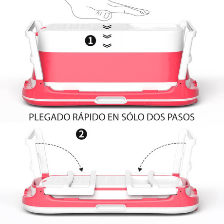 Bañera Plegable Adultos Niños 1.20m+ Ducha Baño Spa Rosa