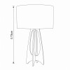 LAMPARA IMBUIA CUP BEIGE CL/MARRON P/MESA Unica