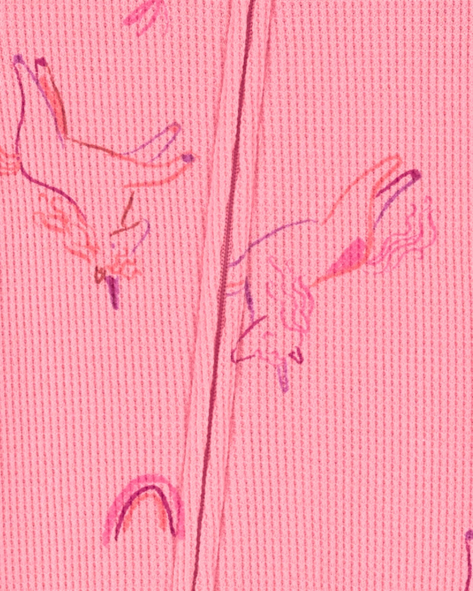 Pijama una pieza de algodón térmico con pie diseño unicornios. Talles 2-5T Pijama una pieza de algodón térmico con pie diseño unicornios. Talles 2-5T