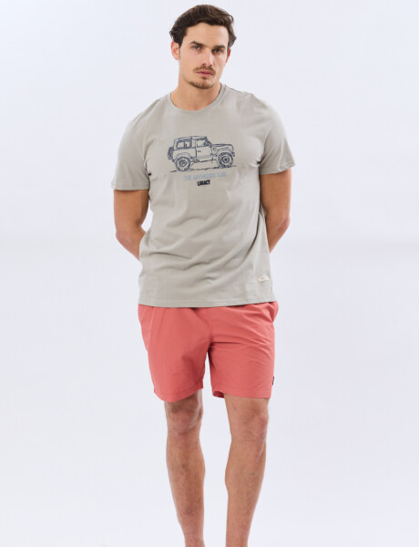 SHORT DE BAÑO LISO Ladrillo