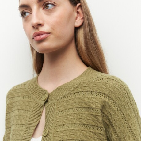 CARDIGAN TEO Verde Oliva