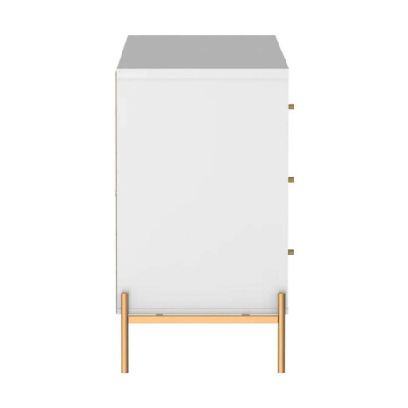 Comoda Jasper 3 cajones White Gloss Gold