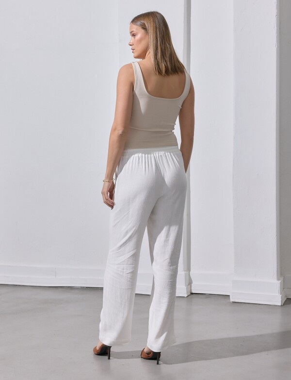 Pantalon Lino BLANCO