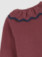 Chaqueta Manga Tres Cuartos Ancha Con Cuello Berenjena