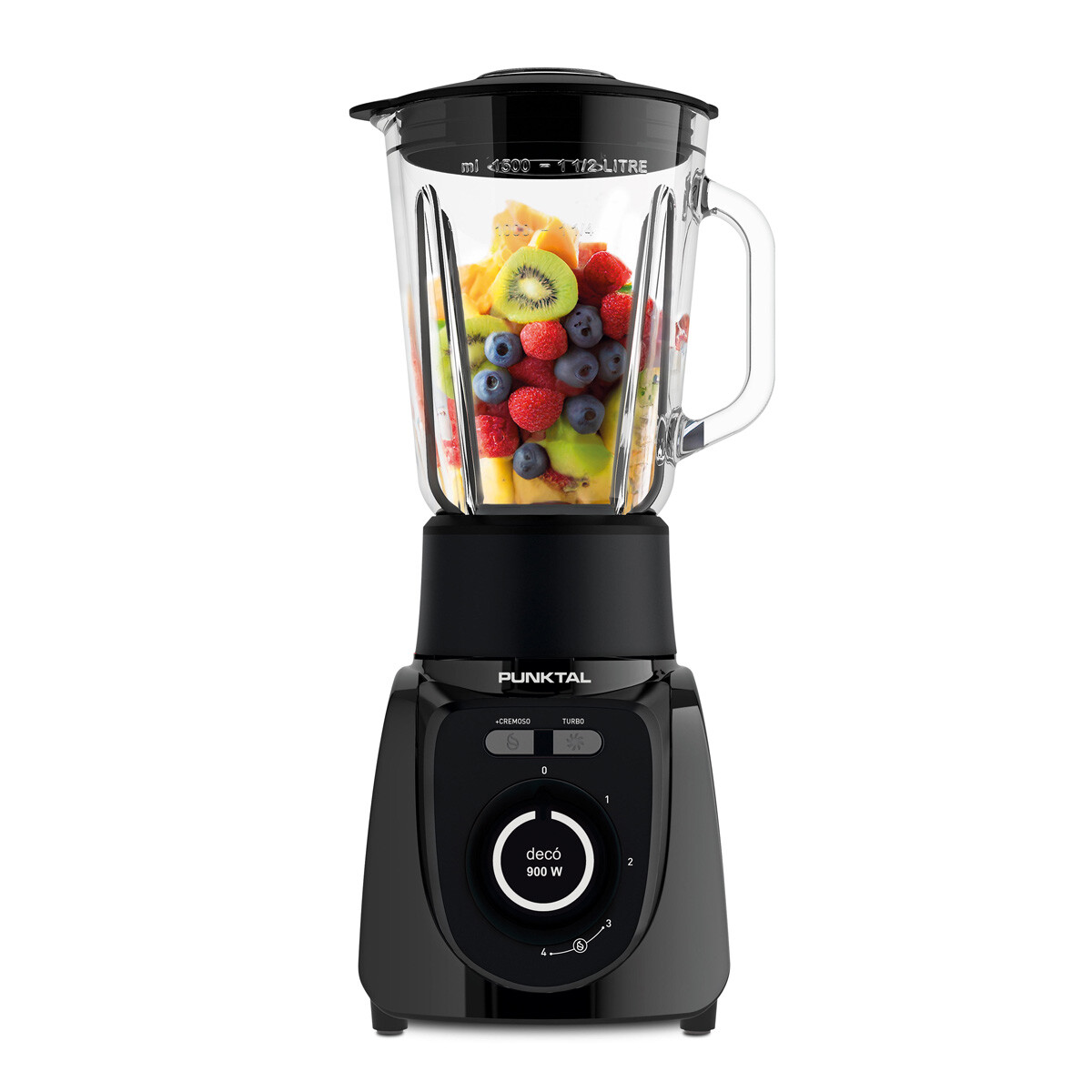 LICUADORA 1.8 LTS 900W JARRA DE VIDRIO 4 VELOC. PUNKTAL F 
