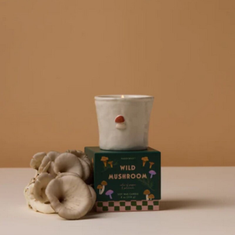 Vela aromática de cerámica 8oz Wild Mushroom
