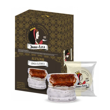 Caja de Alfajores Clasico 80 Grs de Chocolate Blanco 001
