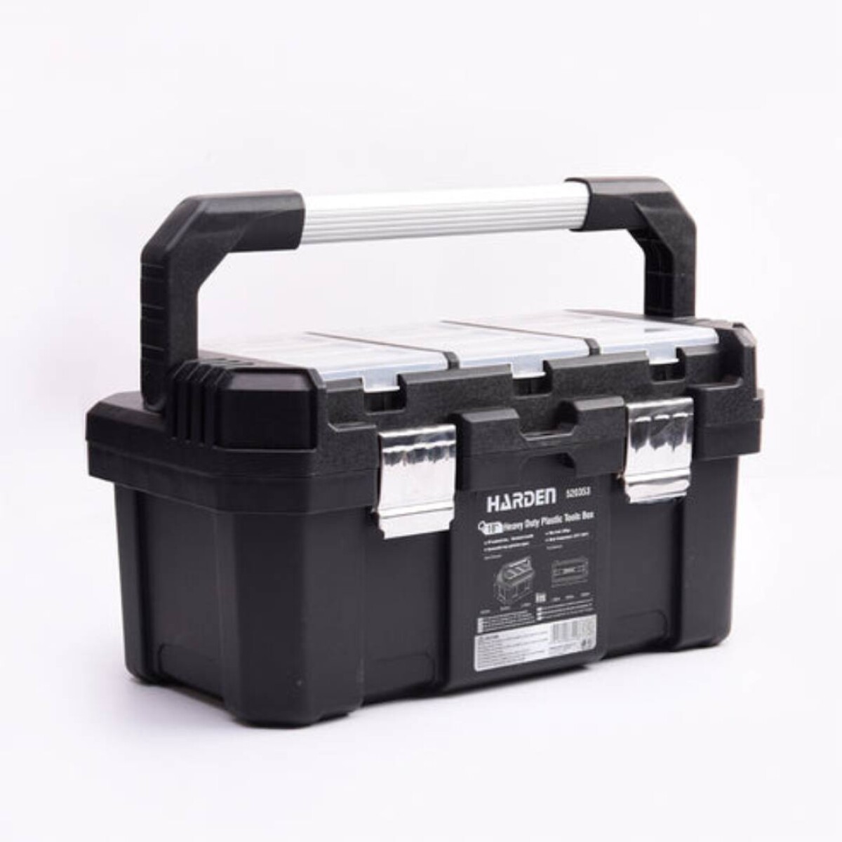 CAJA DE HERRAMIENTAS DE PLÁSTICO RESISTENTE MANGO ALUMINIO DE 45 CM - N/a 