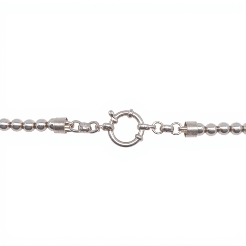 Cadena rolo y bolitas - Plata 925 - sin piedra -CD5088 sinpiedra