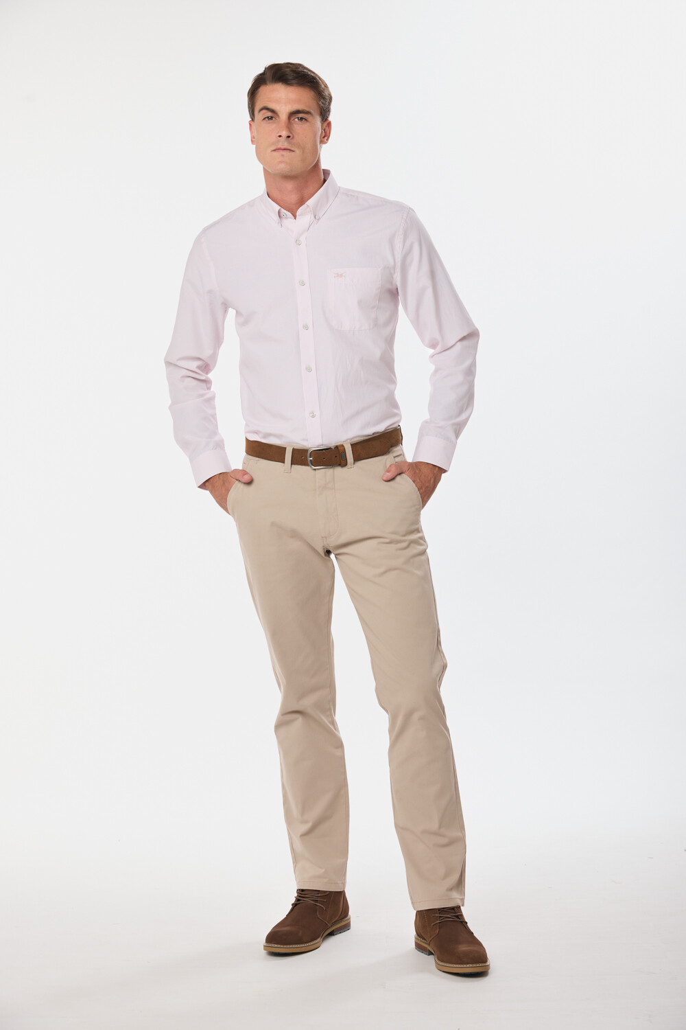 PANTALÓN SKINNY CON SPANDEX Beige
