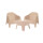 Set de 2 Sillas Skarpo + Mesa de exterior Taupe
