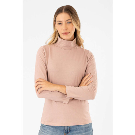 Polera algodón elastano Beige