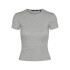 VMCHLOE LUREX SS SHORT TOP JRS CORE-12 1 Light Grey Mela/Detail SILVER