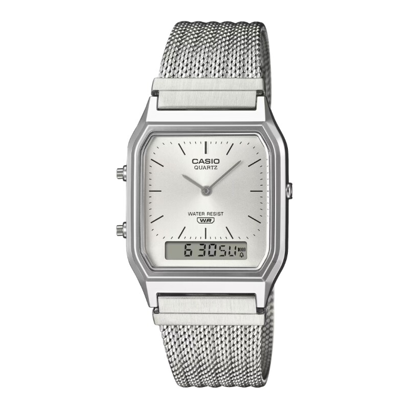Reloj Casio Retro AQ23EM 7ADF Unisex Plateado