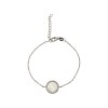 Pulsera Circulo-Plata 925-Piedra Nacar y Zirconia-PU3690 conpiedra