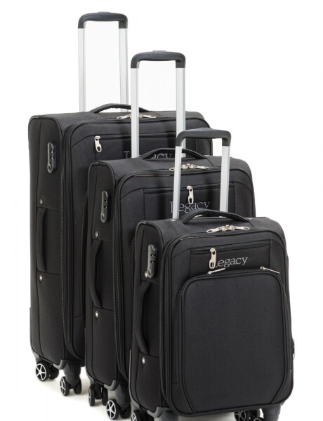 VALIJA DE TELA SEMI RIGIDA Negro