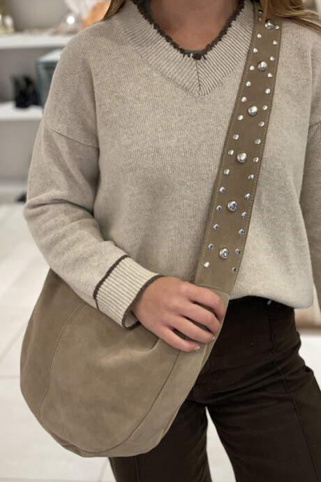 Cartera kika Beige gamuza