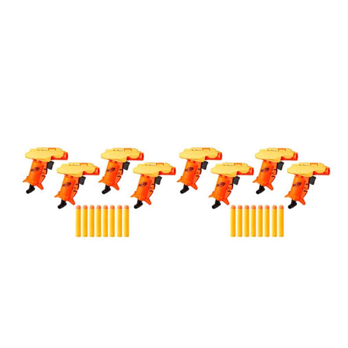 Set de 8 Pistolas de Dardos Nerf Alpha Strike Stinge - Naranja 