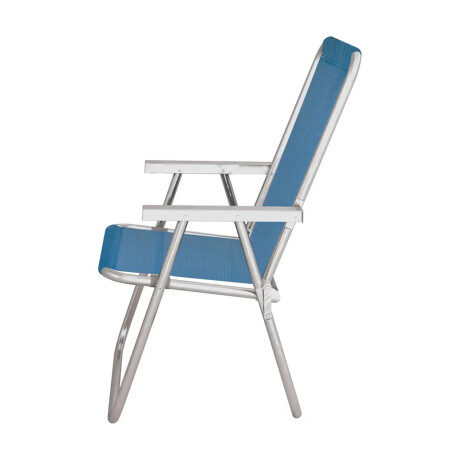 Set Silla Alta Pleg Alum + Mesa Bandeja Lateral Divisiones Azul