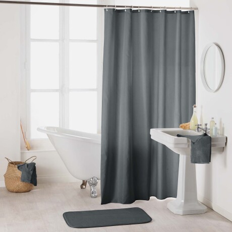 CORTINA DE BAÑO GRIS POLIESTER 1800695